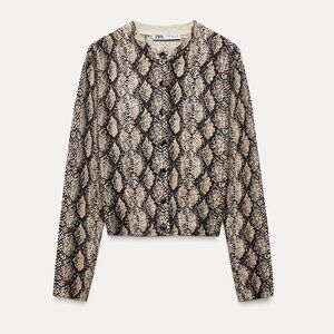 Zara Snake Print Cardigan